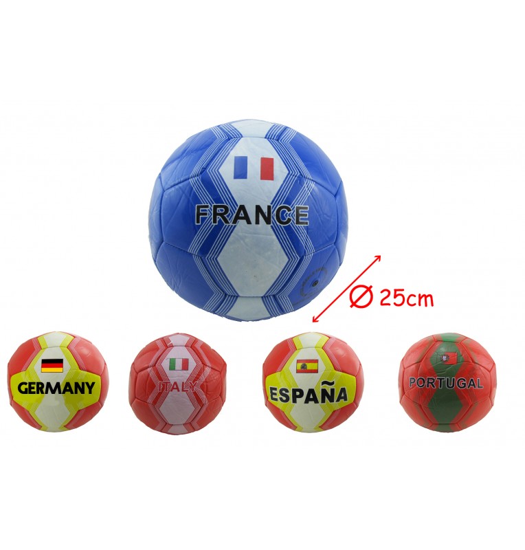 BALLON FOOT CUIR 5 PAYS A GONFLER, Grossiste