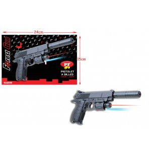 PISTOLET A BILLES LASER + LAMPE LO 22 CM, Grossiste