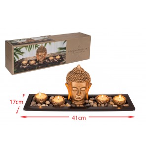 SET JARDIN ZEN TETE BOUDDHA