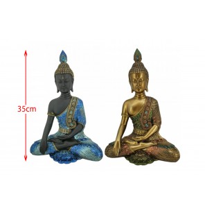 BOUDDHA PAON RESINE 2 ASSORTIS