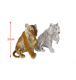 STATUE RESINE TIGRE + BEBE...