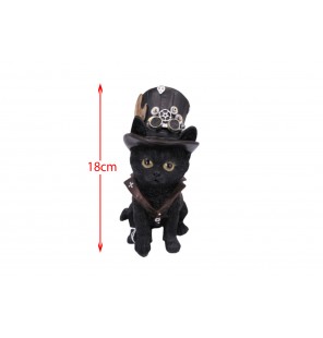 CHAT NOIR STEAMPUNK RESINE