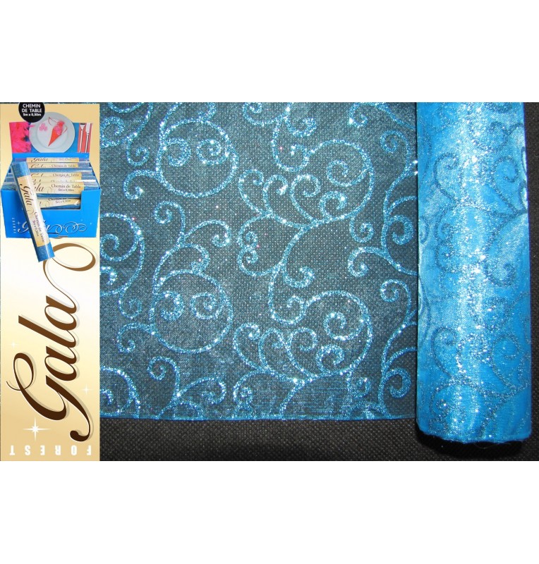 CHEMIN ORGANZA TURQUOISE GALA 5 M CHEMIN ORGANZA TURQUOISE GALA 5 M