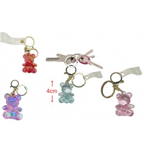 PORTE CLE OURS 4 COLORIS