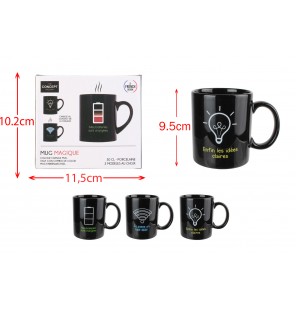 MUG THERMIQUE NOIR 3 ASSORTIS