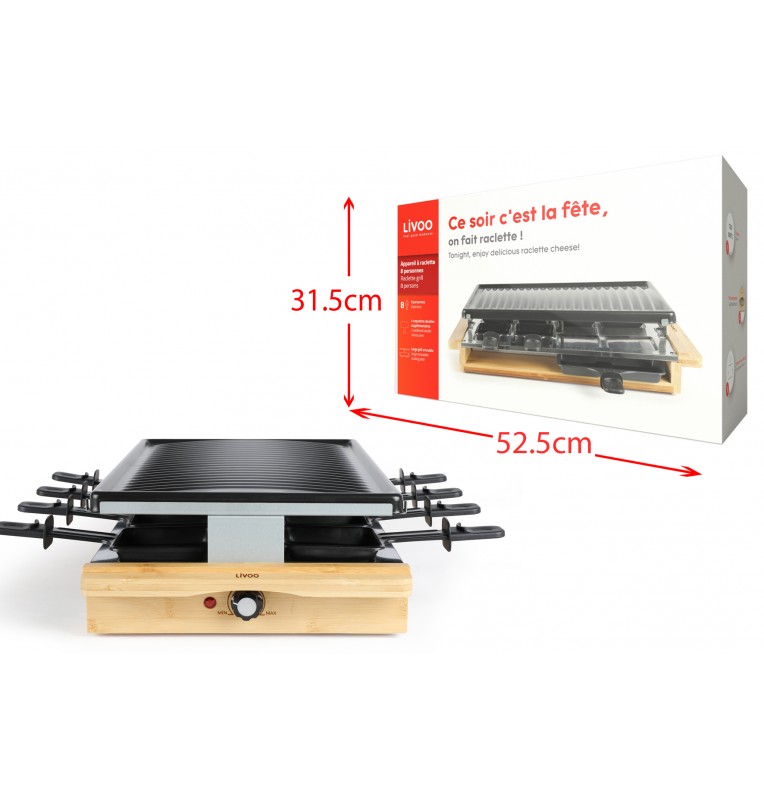 APPAREIL A RACLETTE 8 PERSONNES 1200W, Grossiste