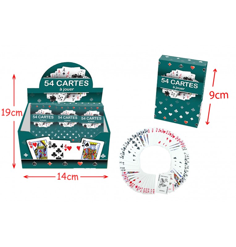 Jeu de 54 cartes indéchirables et waterproof - KdoClick