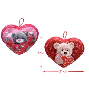 PELUCHE COEUR IMPRIME OURS...