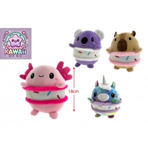 PELUCHE DONUT ANIMAL 4 ASSORTIS PLUCHON T2