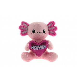 PELUCHE SALAMANDRE AVEC COEUR 3 ASSORTIS PLUCHON T3