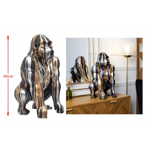 STATUE GORILLE NOIR COULURE...