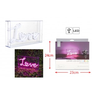 LAMPE EFFET NEON LOVE USB