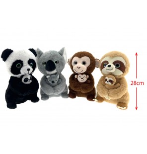 PELUCHE ANIMAL AVEC BEBE 4...