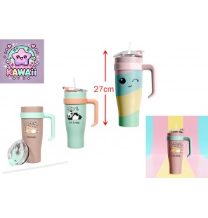 MUG TRANSPORT INOX KAWAII 1.2L