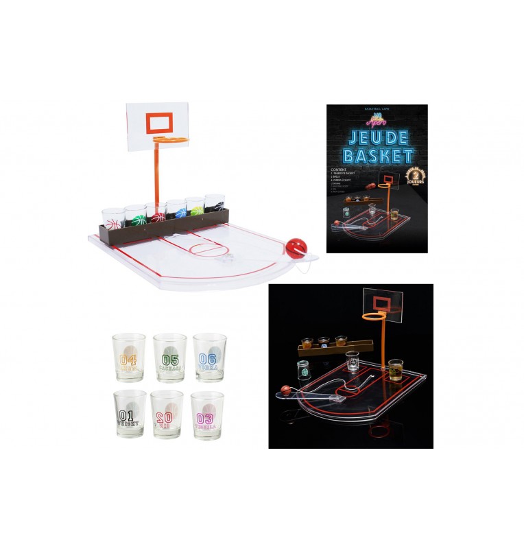 MIK Funshopping Machine à Shooter – Jeu à Boire Délirant Avec 5 Verres, Pile AA Non Fournies