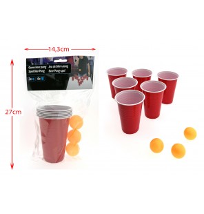 JEU BIERE PONG 9 PIECES