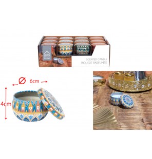 BOUGIE RONDE METAL MANDALA...