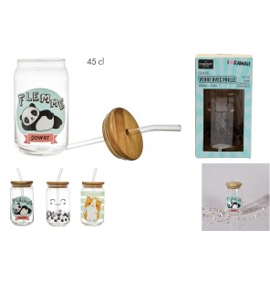 VERRE PAILLE COUVERCLE...