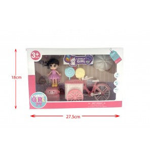 SET POUPEE ET SON CHARIOT...