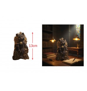 STATUE CHAT NOIR RESINE SUR...