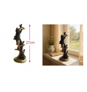 STATUE ARBRE A CHATS RESINE
