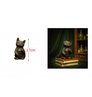 STATUE CHAT DOIGT RESINE