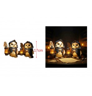 STATUE HIBOU LANTERNE LED...