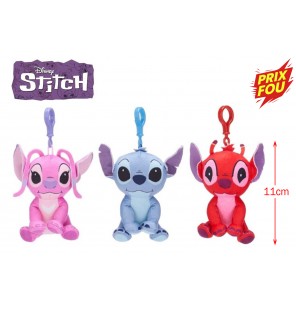 PORTE CLE PELUCHE STITCH 3 COL
