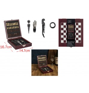 COFFRET VIN 4PCS ECHIQUIER