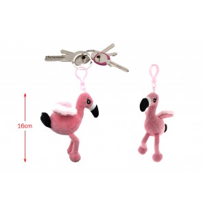 PORTE CLE FLAMANT ROSE PLUCHON