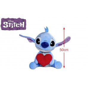PELUCHE STITCH COEUR TAILLE 7