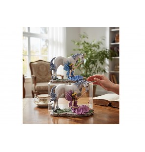 STATUE FEE LICORNE ASSISE 2...